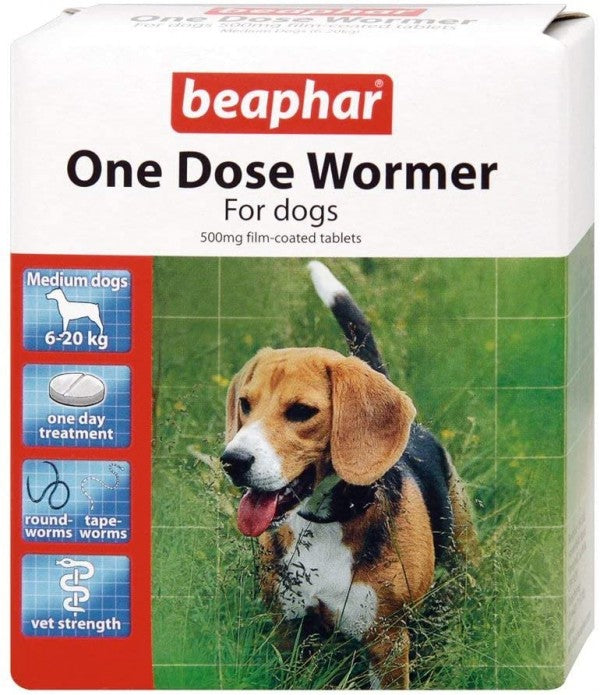 Beaphar One Dose Wormer for Medium Dogs