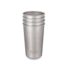 Klean Kanteen Steel Pint Cup - 10oz (295ml) - Brushed Stainless 4-PACK